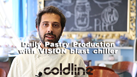 使用 VISION blast chiller 進行日常糕點生產