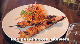 Chicken skewers in Kopa oven