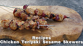 Chicken Teriyaki Sesame Skewers on KOPA Robata