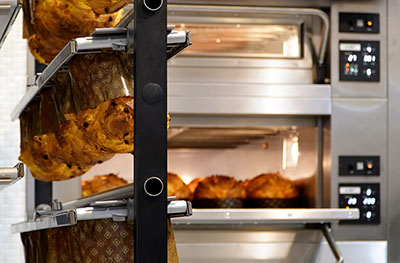 高度增加的烘烤室